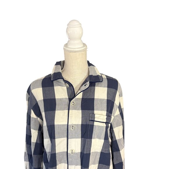 Hästens Blue Check Pajama Shirt TOP ONLY M medium plaid button up Hastens - Picture 6 of 11